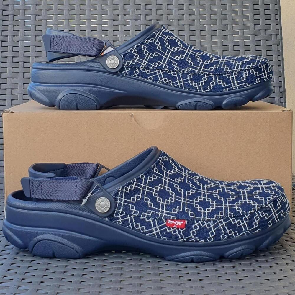 Crocs All-Terrain Clog Levis Sashiko SZ 12M DarkDenim